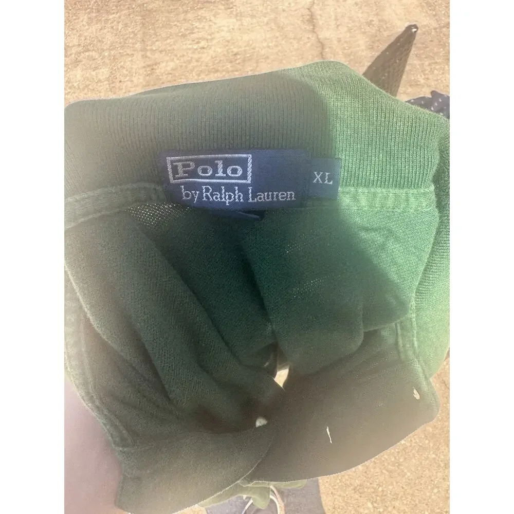 Ralph Lauren Polo Men’s SZ XL Green Short Sleeve Shirt 100% Cotton (AF28)